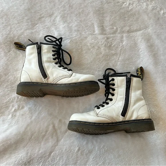 Dr. Martens 1460 8-Eye Boots in White - Picture 3 of 8